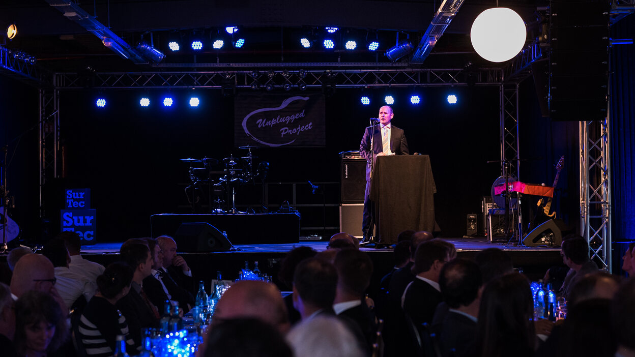 Dr. Kartsen Grünke, CEO SurTec Group, at his opening speech