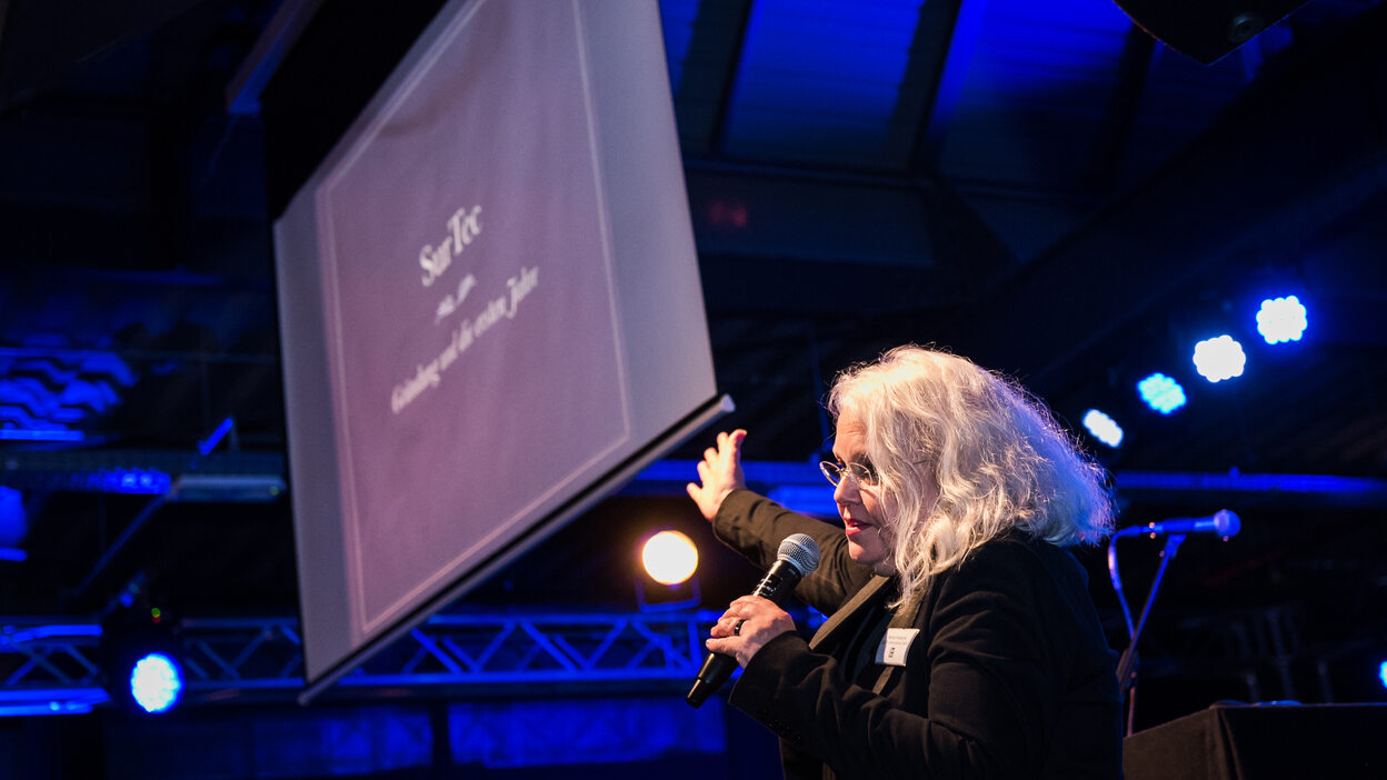 Patricia Preikschat, member of the Management-Buy-Out team, talking about the early days of SurTec