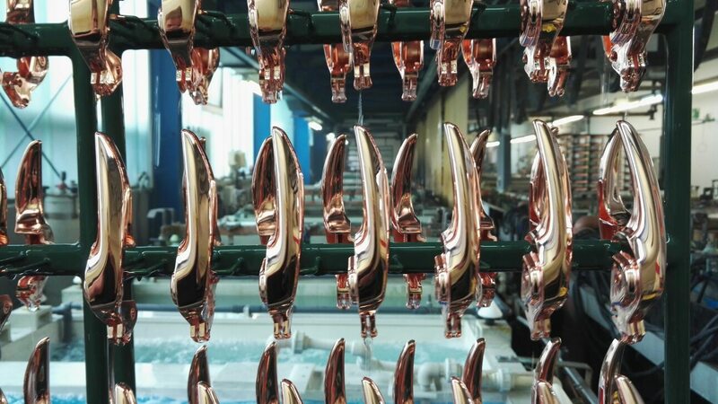 car door handles with copper surface